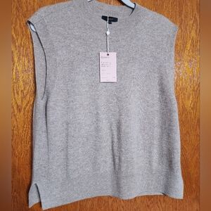 Quince Taupe Sleeveless Knit Top